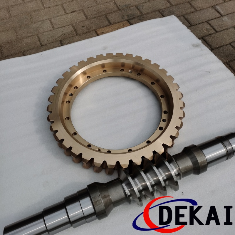 德凯来图定制钢厂用中心距355蜗轮蜗杆圆弧齿